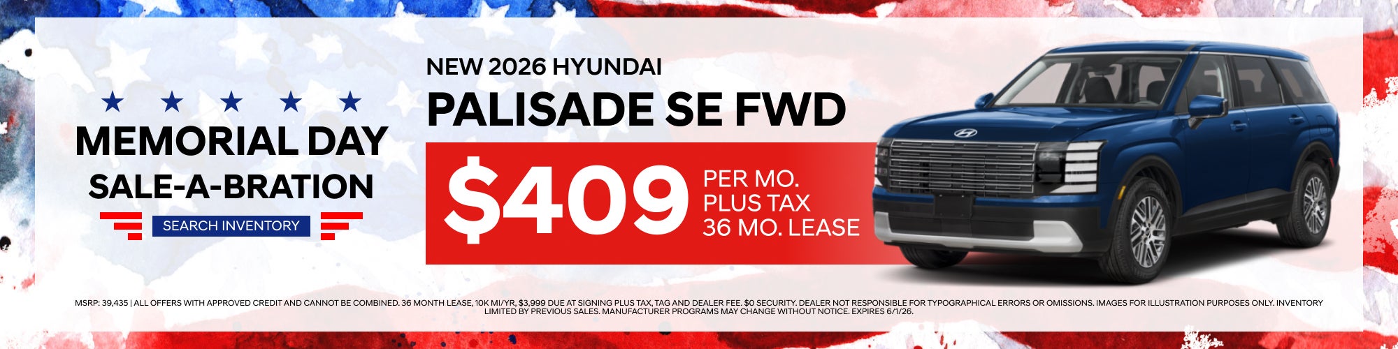 New 2026 Hyundai Palisade SE FWD